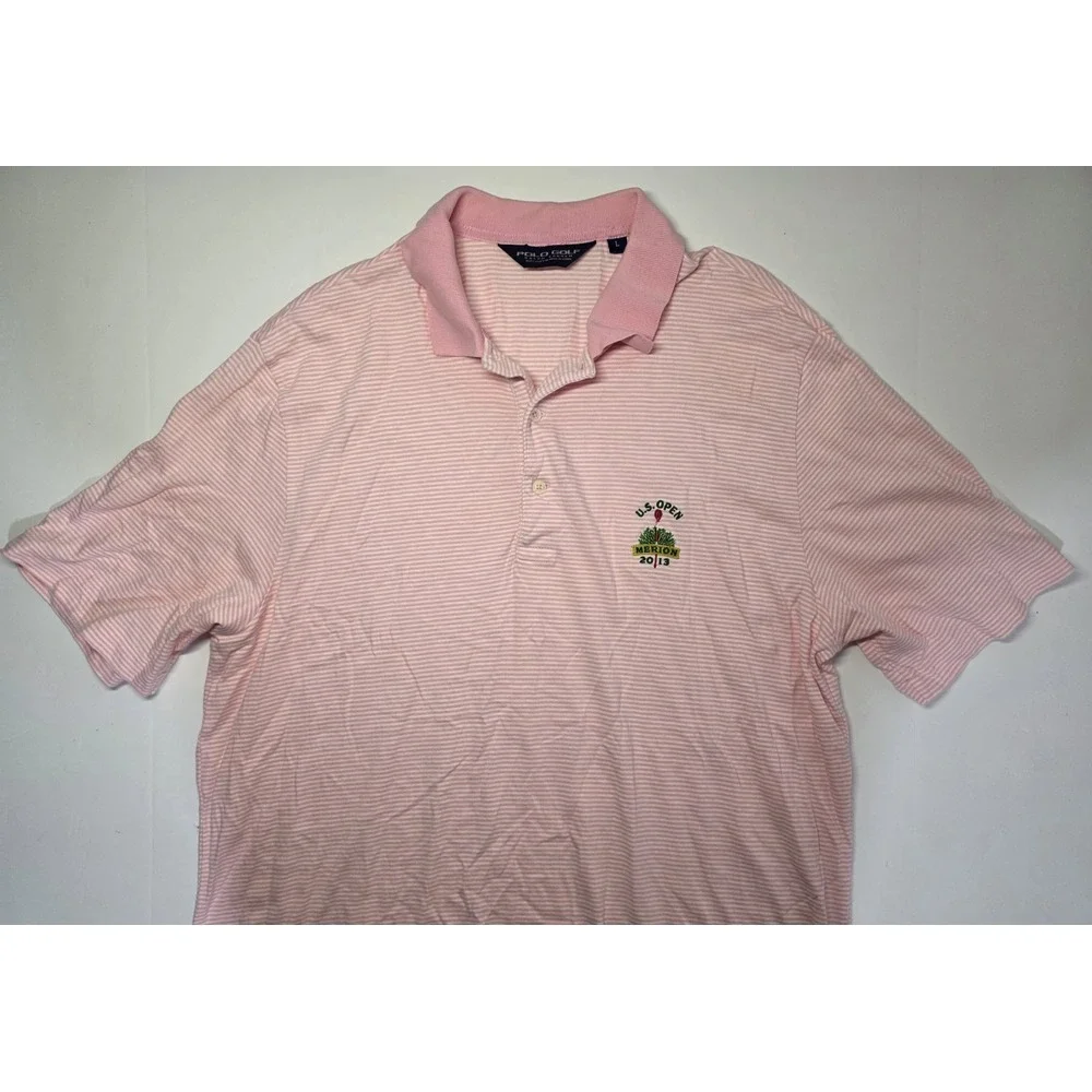 Polo Golf Ralph Lauren Mens Size L‎ Short Sleeve US Open 2013 Polo Shirt